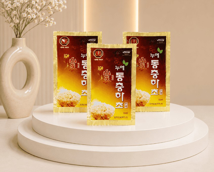 cửa hàng bán nước đông trùng hạ thảo của hàn quốc