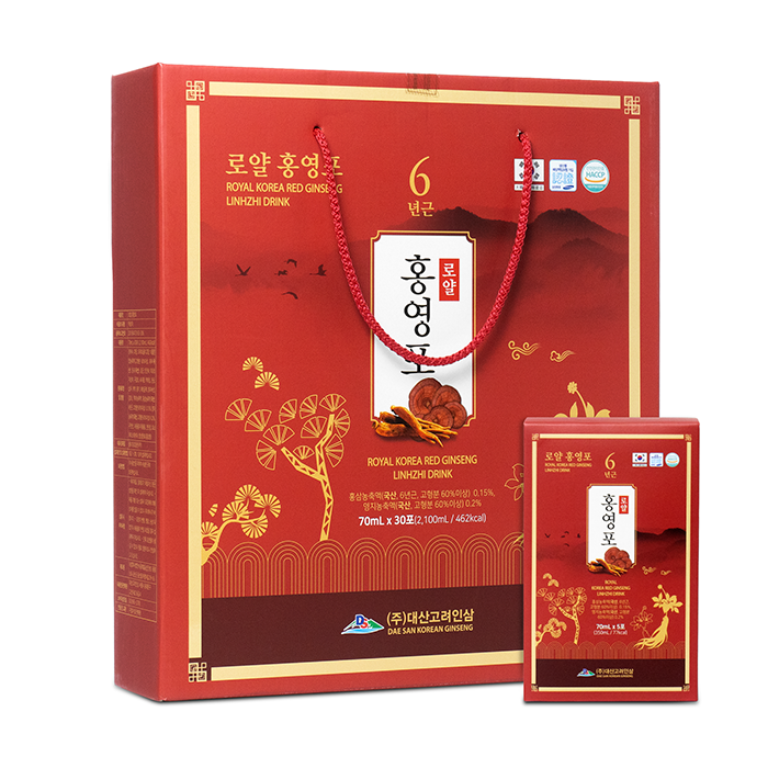 Nước Hồng Sâm Linh Chi 70ml x 30 Gói Daesan Hàn Quốc