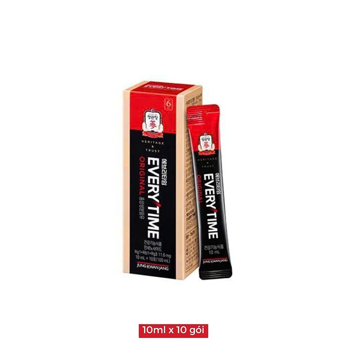 nước hồng sâm kgc hậu duệ mặt trời everytime kgc 10ml x 30 stick