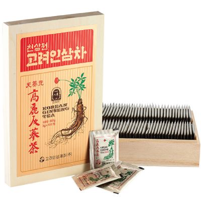 Trà Hồng Sâm Hàn Quốc Hộp Gỗ 3g x 100 Gói