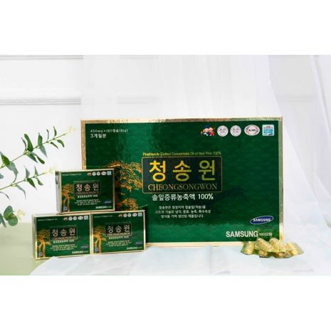 Tinh Dầu Thông Đỏ 180 Viên CheongSongWon Hàn Quốc Hộp Xanh