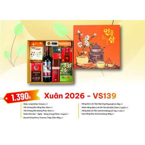 Quà Tặng Quà Biếu Hồng Sâm Xuân 2026 - VS139